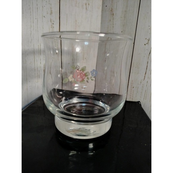 Pfaltzgraff Vintage Tea Rose Water juice glass 8 oz 1970's REPLACEMENT PIECE - Picture 1 of 4